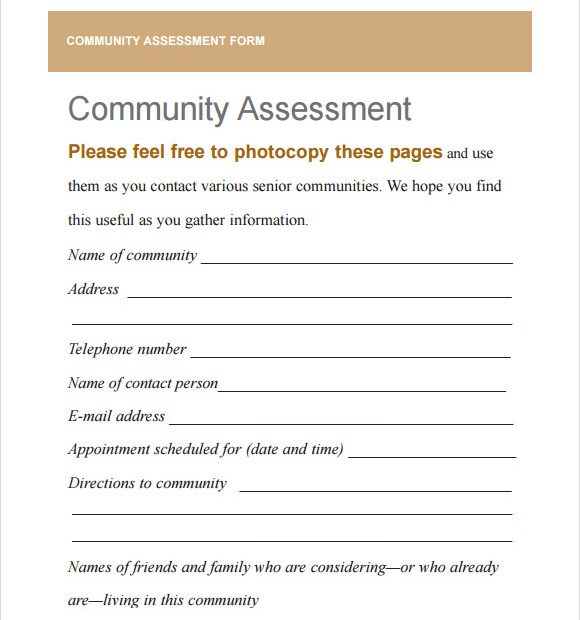 Free 8+ Sample Community Needs Assessment Templates In Pdf